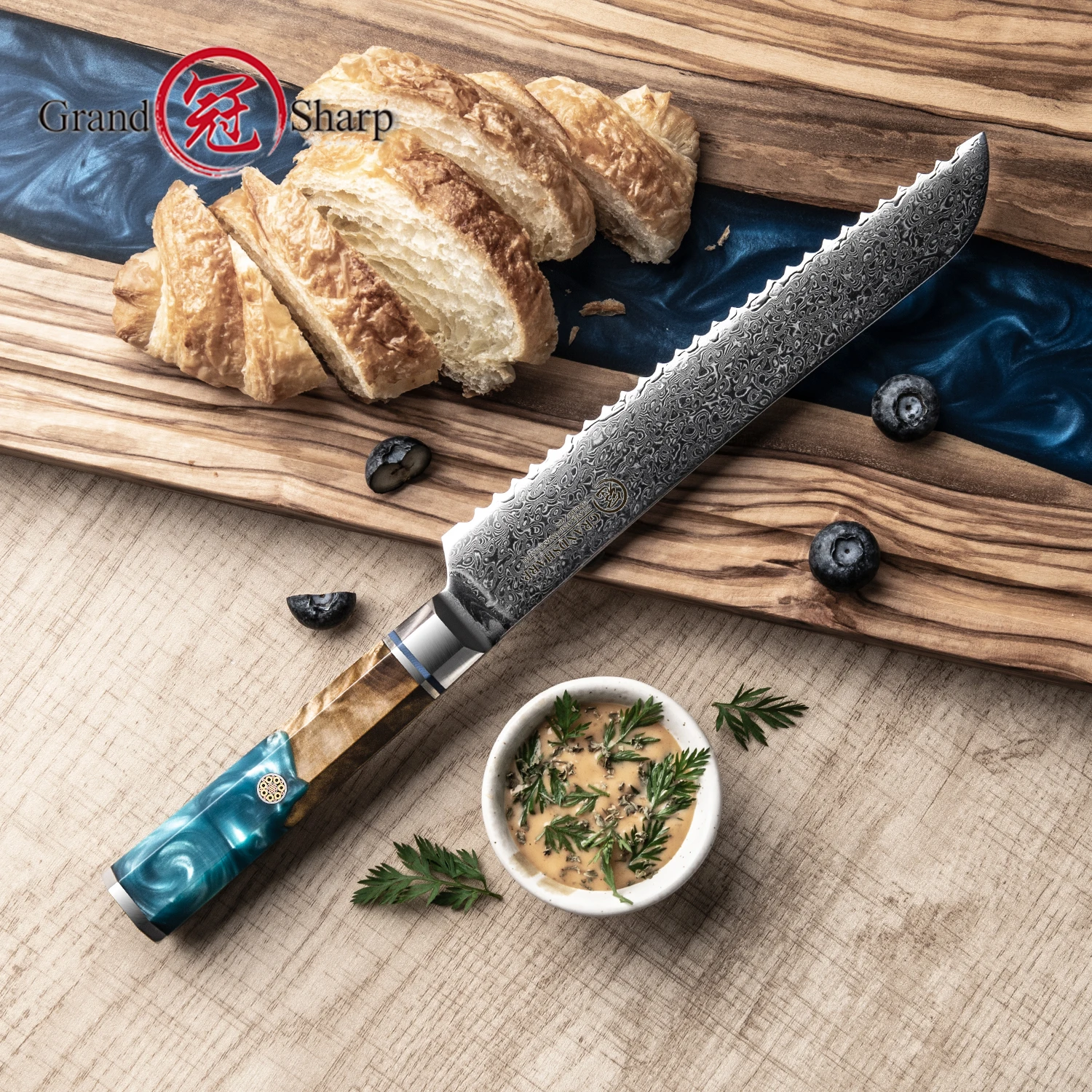 

Нож шеф-повара, японский дамасский нож из нержавеющей стали, хлеб, торт, тост, режущие инструменты, зубчатое лезвие, профессиональные кухонные гаджеты