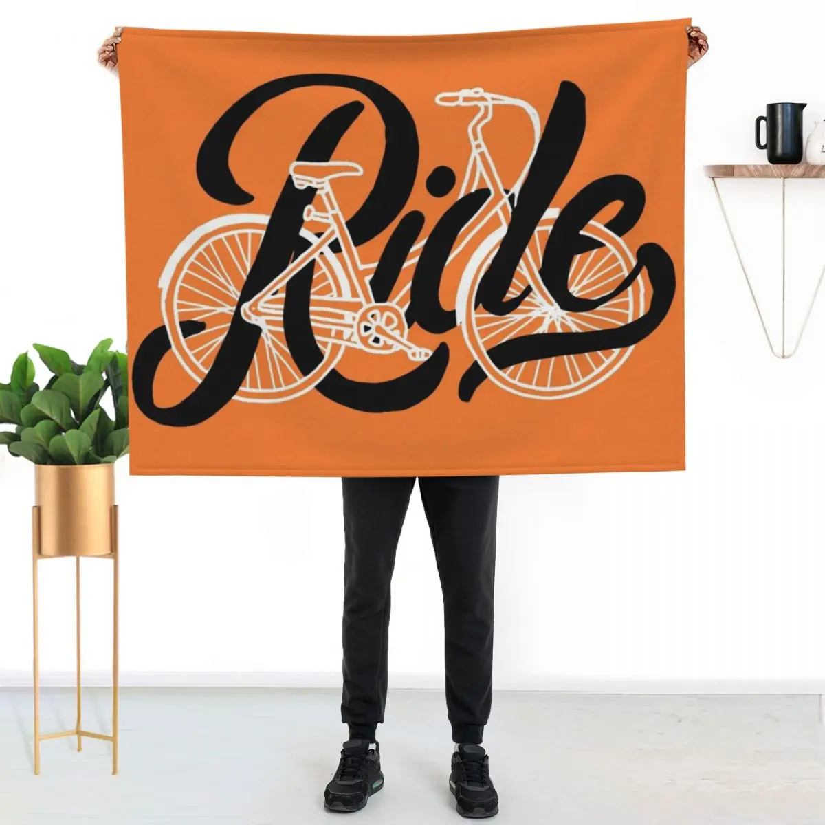 

Ride Bike Throw Blanket Soft Plush Blanket as Housewarming Gift