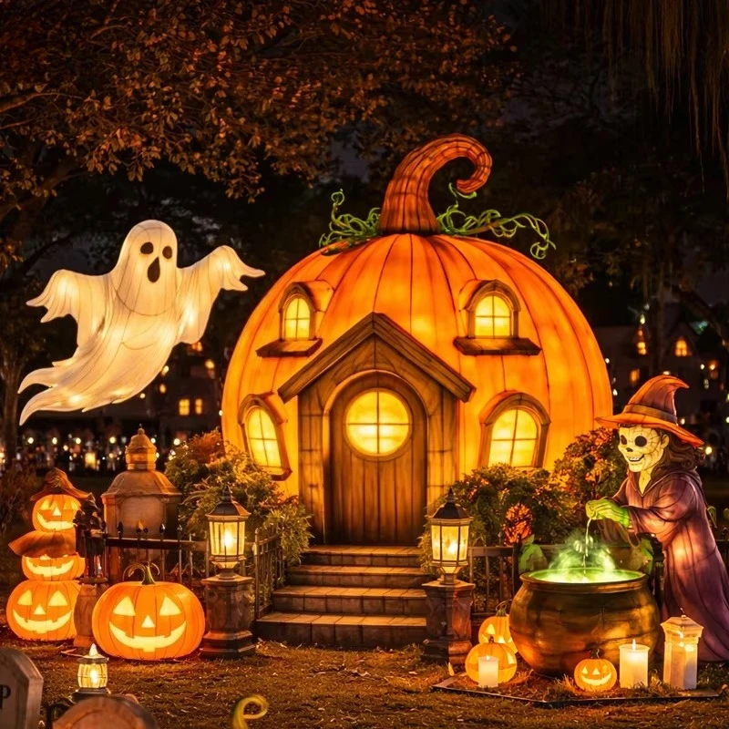 Custom Halloween Theme Motif Light Festival Lantern Installations for Theme Parks & Cultural Attractions