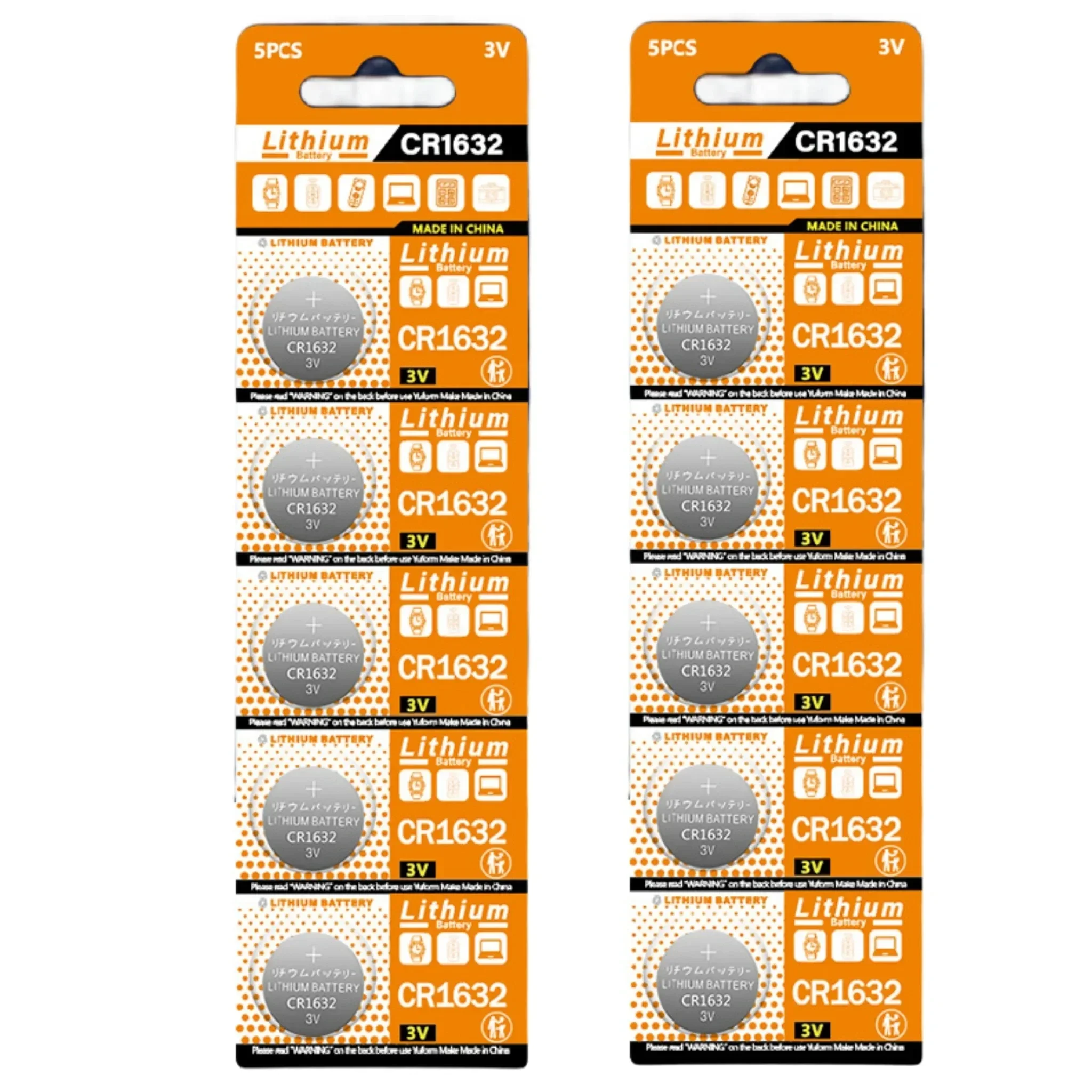 2-50PCS CR1632 Button cell Batteries LM1632 BR1632 ECR1632 3V Lithium Battery CR 1632 for Car Remote Control Electric Alarm