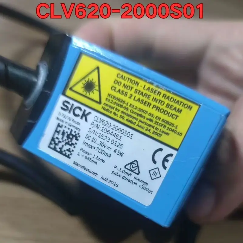 Second-hand CLV620-2000S01 code scanner function test is normal