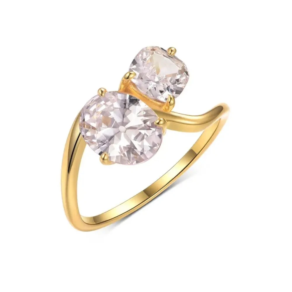 

S925 Стерлингового Серебра Толстый Прямоугольный 1CT + Овальный 2CT Набор колец с Муассанитом Изящные Ювелирные Изделия Подходит для Подарков Подарки На День Рождения