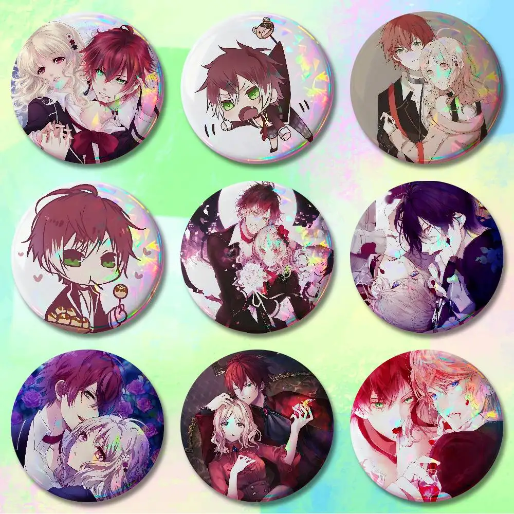 

Game A-Ayato S-Sakamakis Pins 58mm Cute Cartoon Badge Handmade Brooches for Backpack Accessories