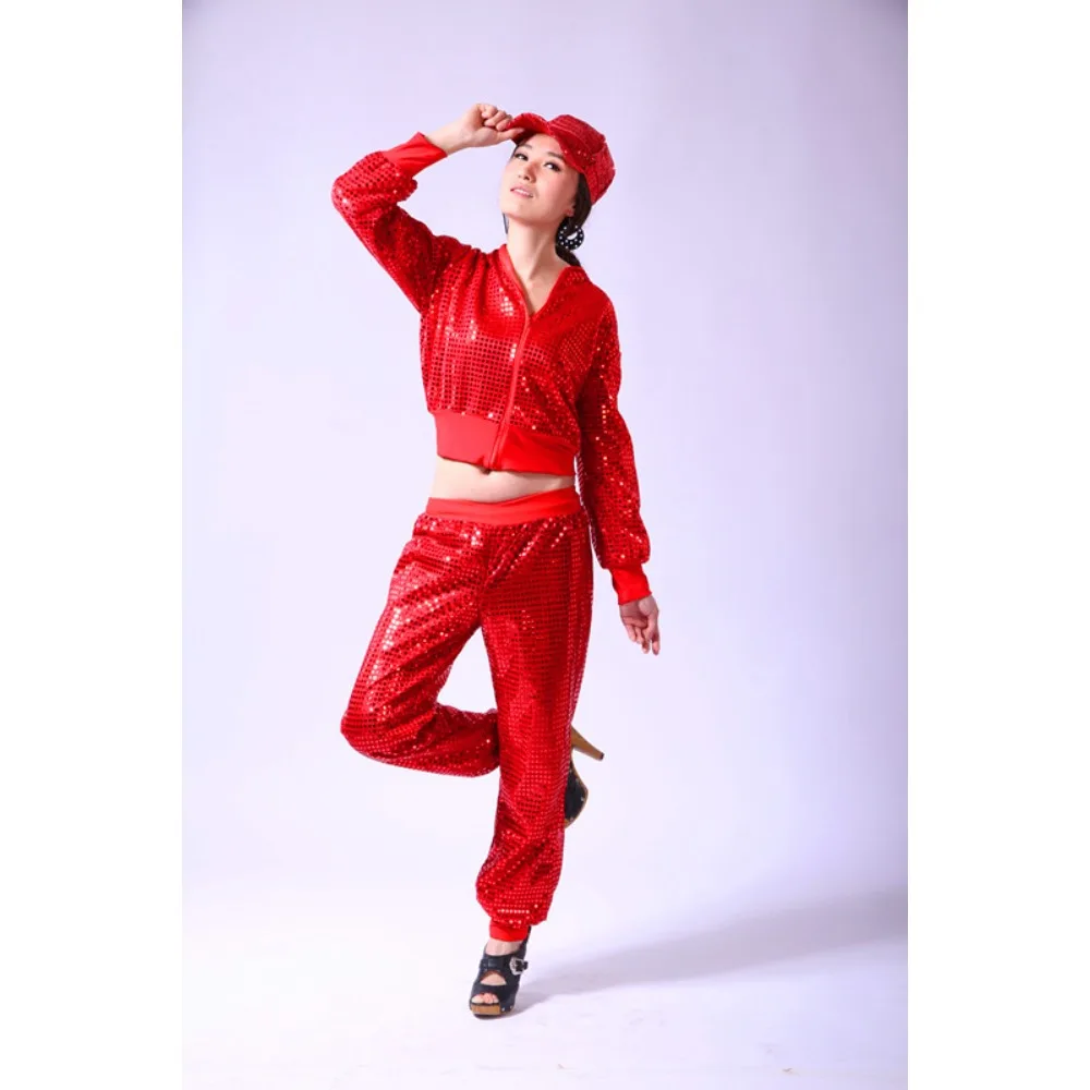 スパークルダンスコスチューム ヒップホップモダン用、トップとショートパンツ付きステージパフォーマンス衣装、女の子男の子コンペティション用