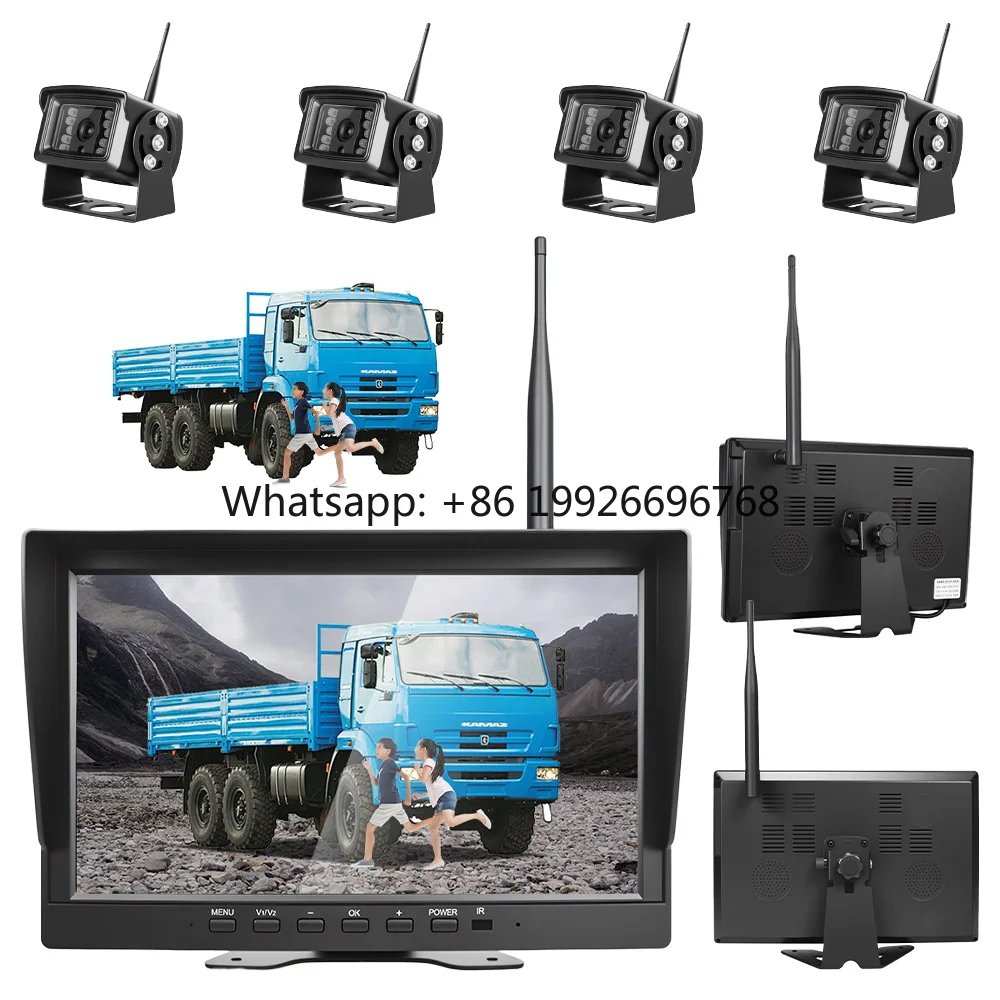 

2.4G Wireless Truck DVR Camera Monitor System,AHD Rear View Backup Camera with Infrared Night Vision & Waterproof,Reversing Aid