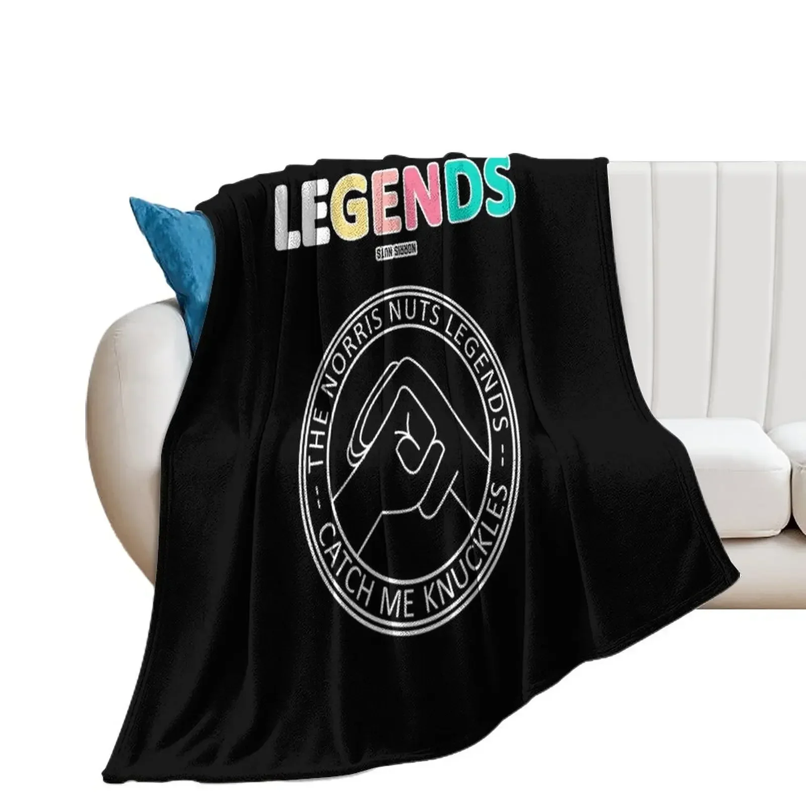 Norris Nuts Legends - Catch Me Knuckles Throw Blanket Loose for winter Personalized Gift Heavy Blankets