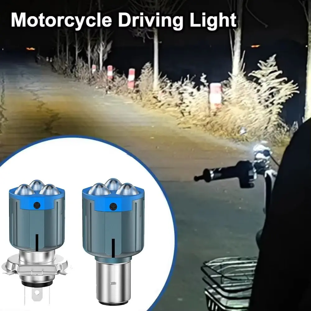

3 Lens LED Motorcycle Headlight High Low Beam 3500LM Brightness Motorbike Spotlight IP68 Waterproof White /Yellow/Green Lights