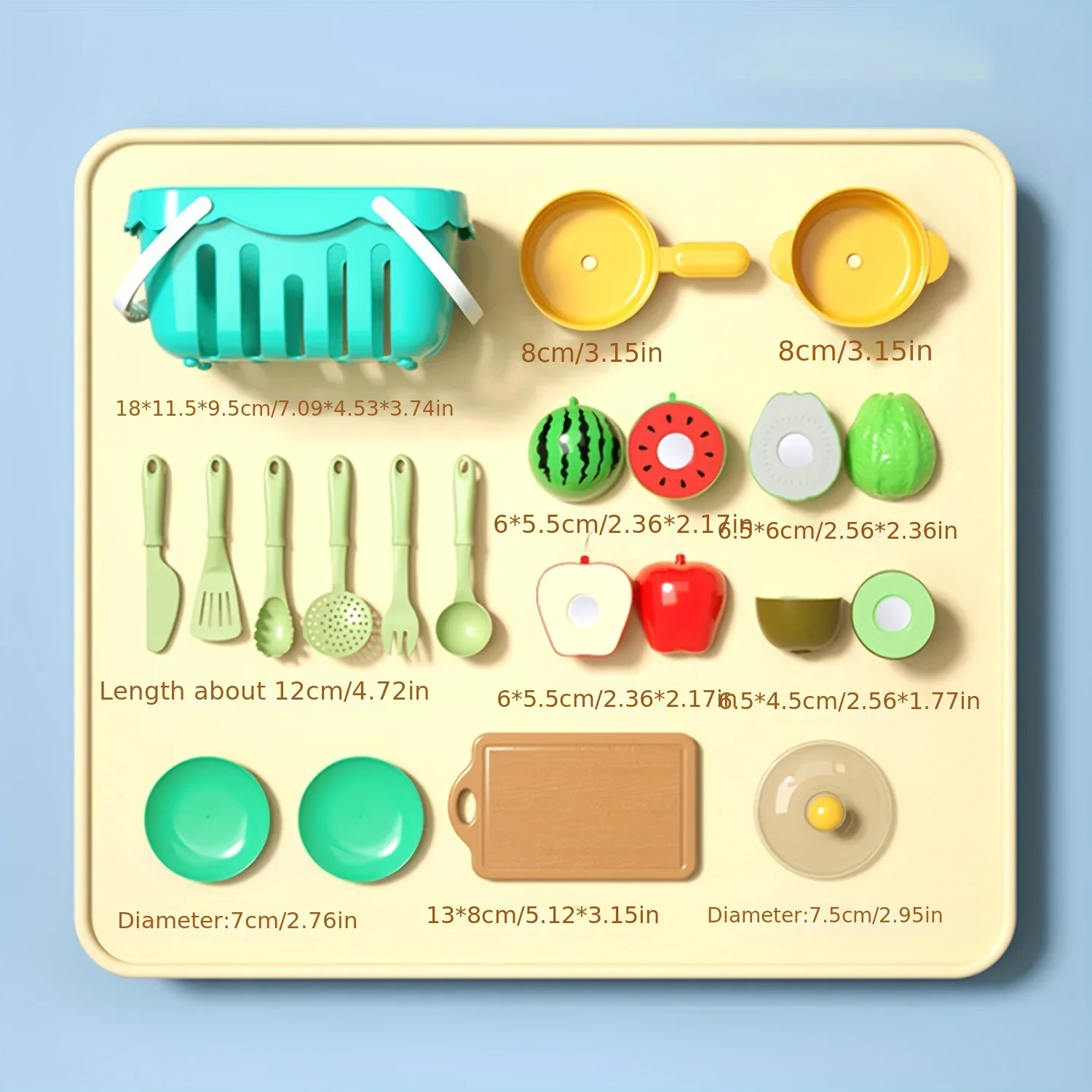 Kids Pretend Play Kitchen Toys Cutting Play Fruit Vegetables Educational Food Kit for Toddler Children Gift Assembly Game