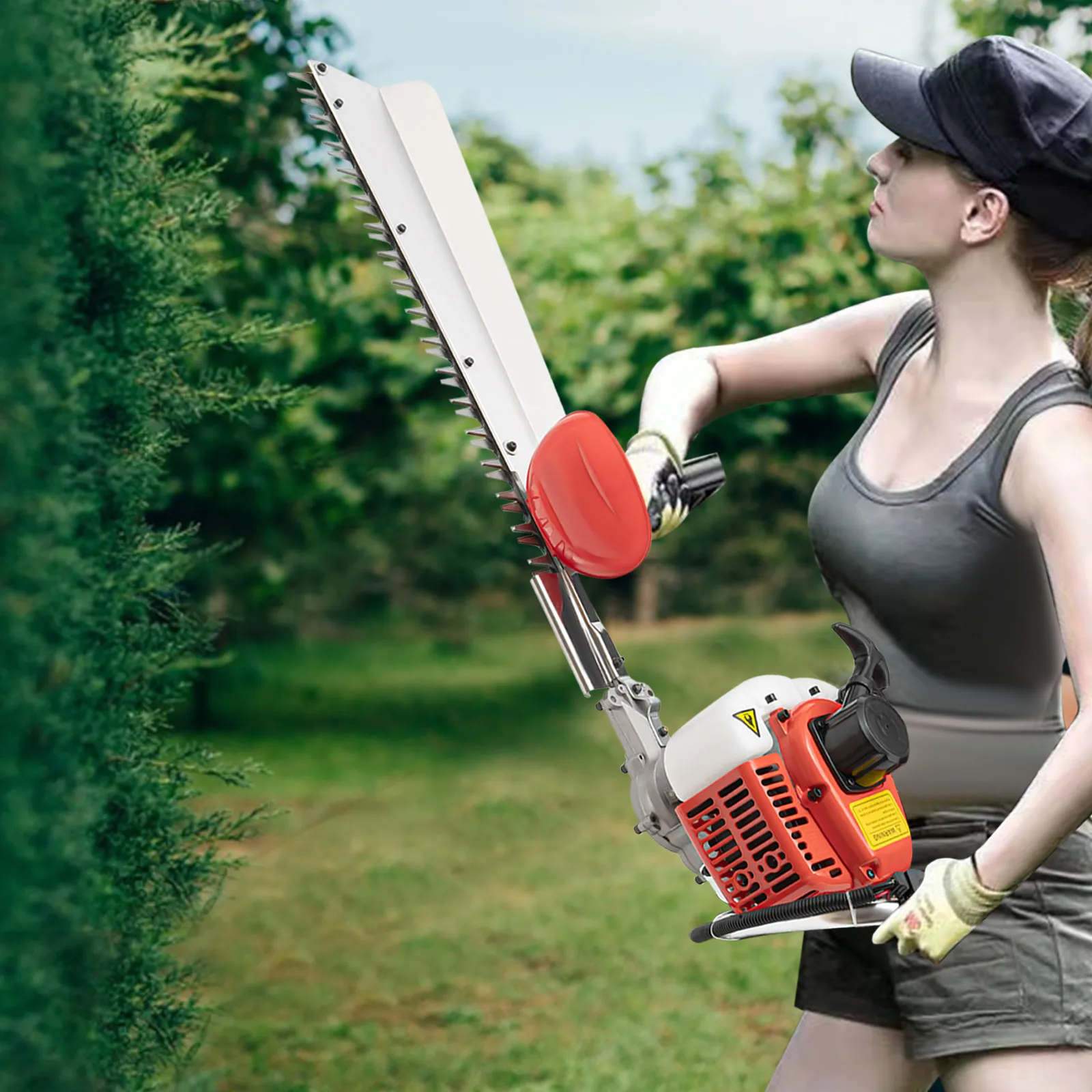 Hedge Trimmer, 0.65 kW, 7,500 RPM, 0.5mm Blade, Cordless, Anti-Vibration System, Efficient Cutting for Branches, Protective