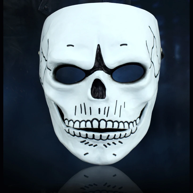 

Маска-череп из смолы для Хэллоуина, декор для дома с привидениями, коллекция для вечеринок и фестивалей, в стиле аниме-хоррор фильма 007 Spectre