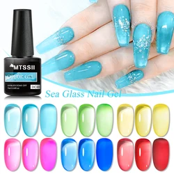 Mtssii 7ML Translucent Sea Jelly Crystal Gel Nail Polish with Sheer Ice Clear Effect - Soak Off UV/LED Gel for DIY Manicure