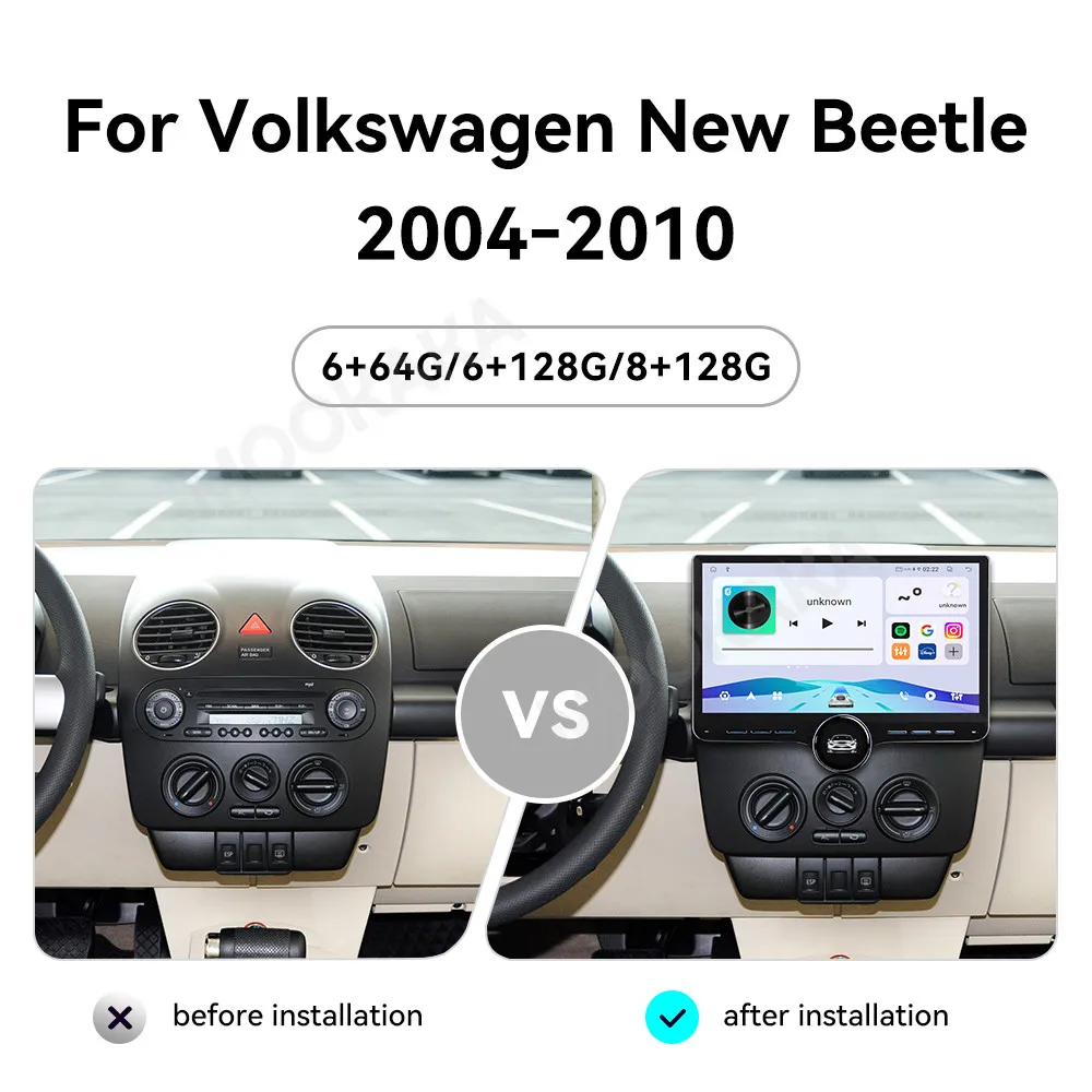 For Volkswagen New Beetle 2004-2010 Android Car Radio Multimedia Video Carplay Autoradio Stereo GPS Navigation Head Unit