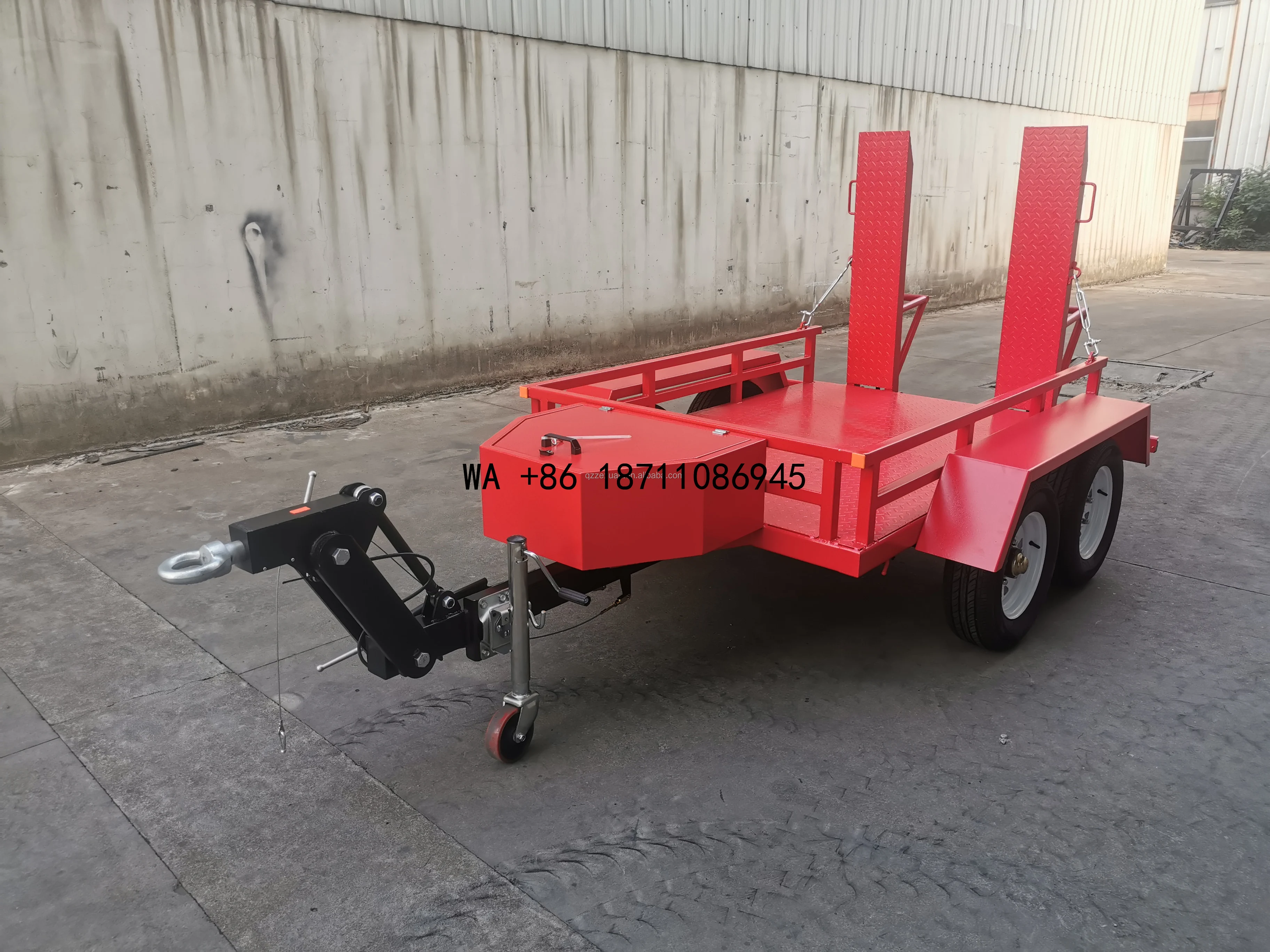 （Factory Direct Sale）Mini Excavator Steel Trailers Double Axle Car Transport Solution for Efficient Digger Transportation