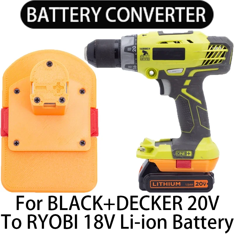 

Battery Adapter/Converter for Ryobi 18V ONE+ Li-ion tools to BLACK+DECKER 20V Li-Ion Battery Adapter Power Tool Accessories