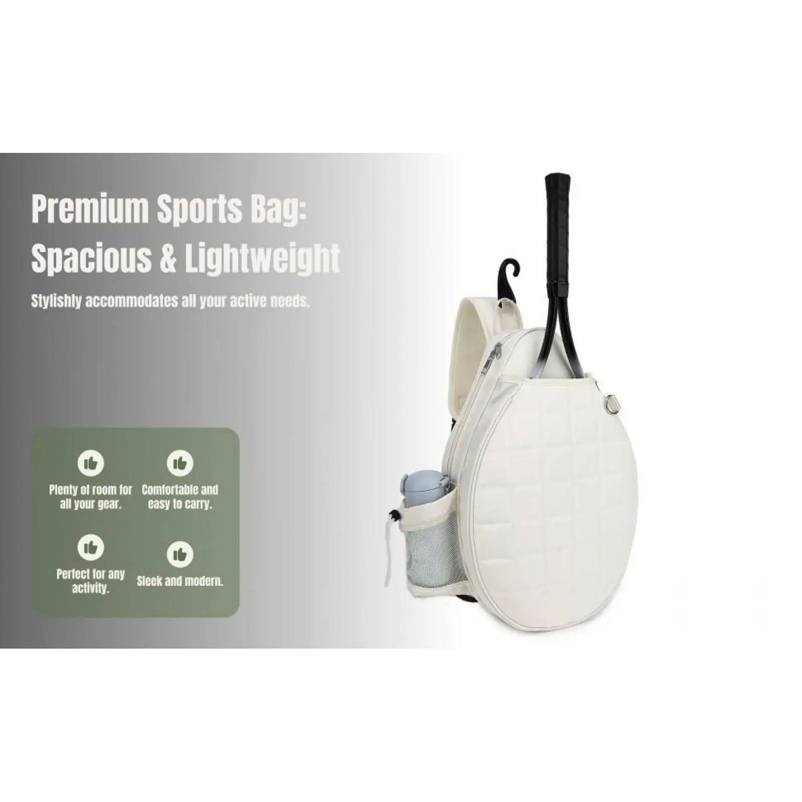 

Badminton Backpack Waterproof Tennis Bag for Men Women Large Capacity Racket Carrier Shoulder Bag Sports