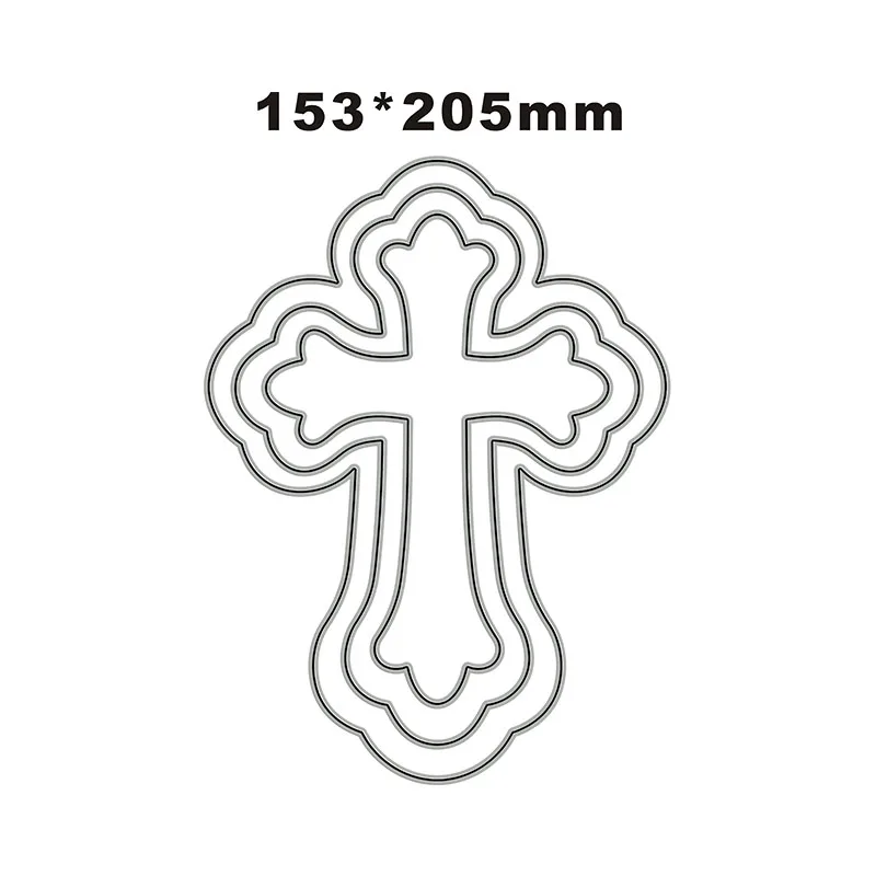 New Multi-tiered Cross  Craft Embossing Mold 2024 Metal Cutting Dies for DIY Decorative Scrapbooking Album Card Making