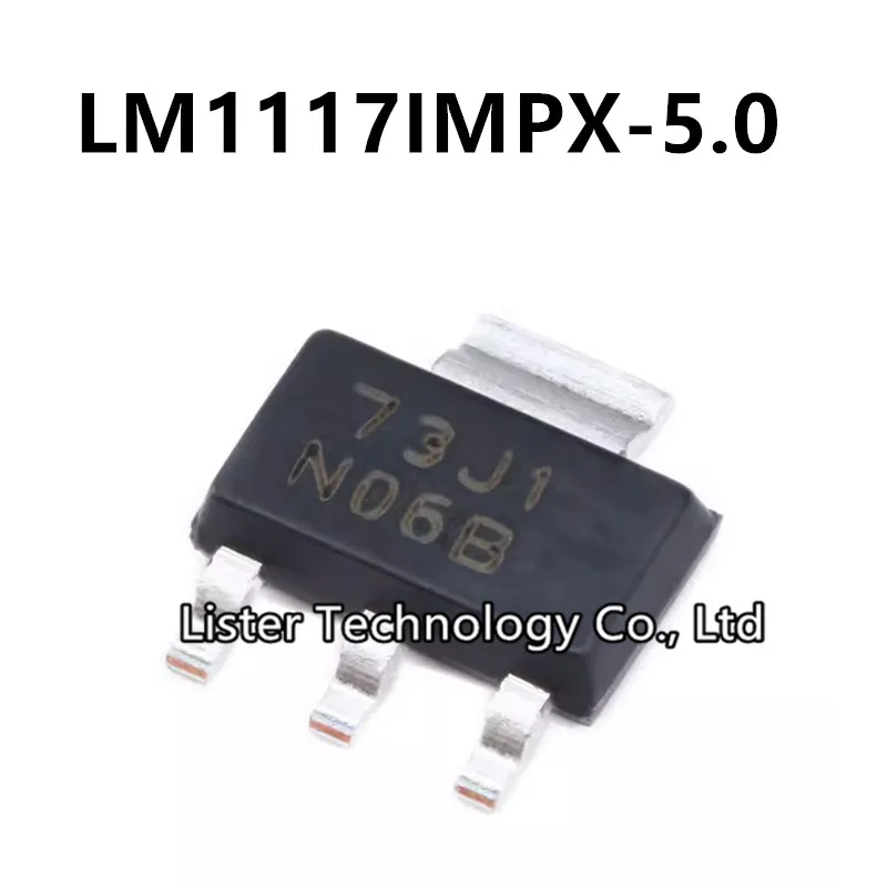 10~100Pcs/Lot New  LM1117IMPX-5.0 SOT-223 Marking:N06B  LM1117-5.0 LM1117 LM1117IMP-5.0 LM1117IMPX 1117-5.0 SOT223