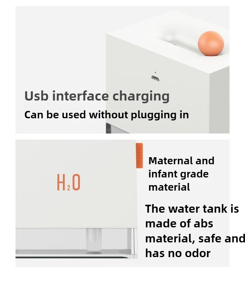 Humidificador portátil, humidificador recargable desenchufado, pequeño, silencioso, inalámbrico, de escritorio, pequeño adorno, máquina de fragancia de aire para el hogar