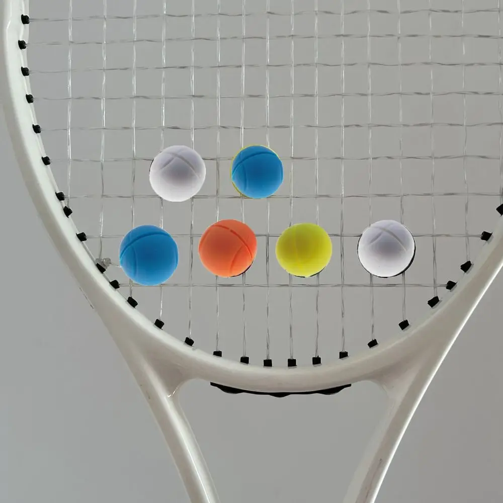 Tennis Shape Tennis Racket Damper Strings Dampers Anti-Shock Vibration Dampeners Personality Cute Tennis Shock Absorber