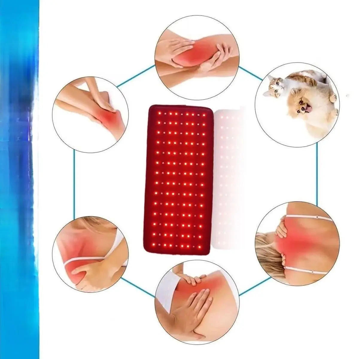 

360 Pcs LED Advanced Red & Near Infrared Light Therapy Mat - 660nm & 850nm for Deep Tissue Healing
