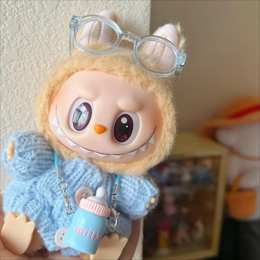 إكسسوارات ملابس الدمية لملابوبو، سترة حفلات الجلوس، ملابس النظارات، قلادة الخريف والشتاء، مجموعة لطيفة للسفر