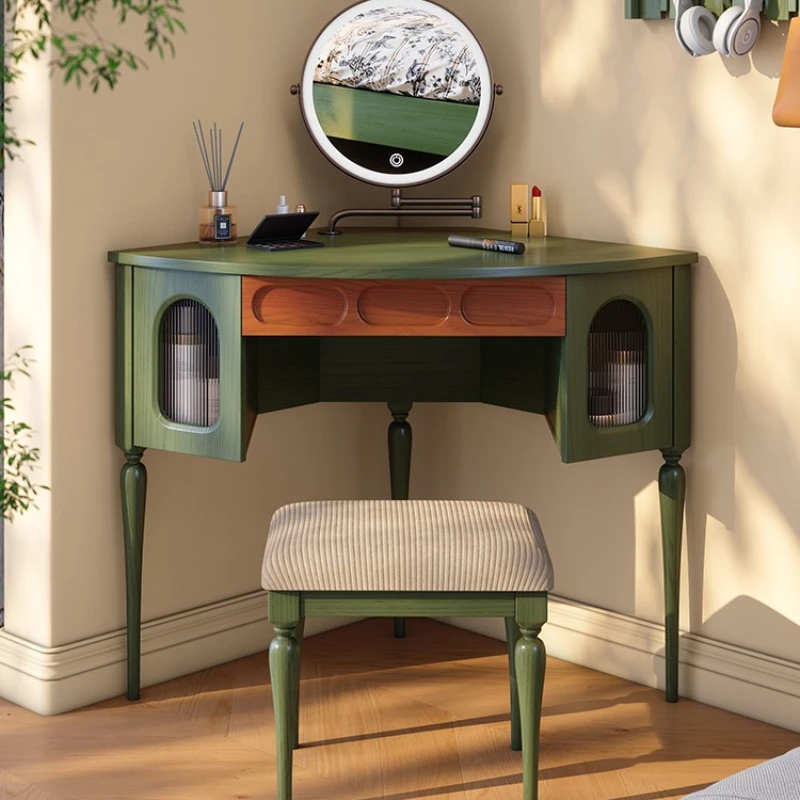 

French retro dresser, small apartment solid wood dresser, storage cabinet