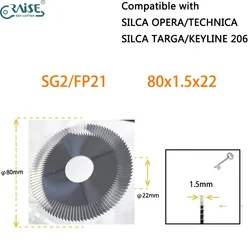 SILCA SG2 SG2W Cutter 80x1.5x22 Comaptible With SILCA OPERA TECHNICA SILCA TARGA 2000 KEYLINE 206 Key Machine Locksmith Tools