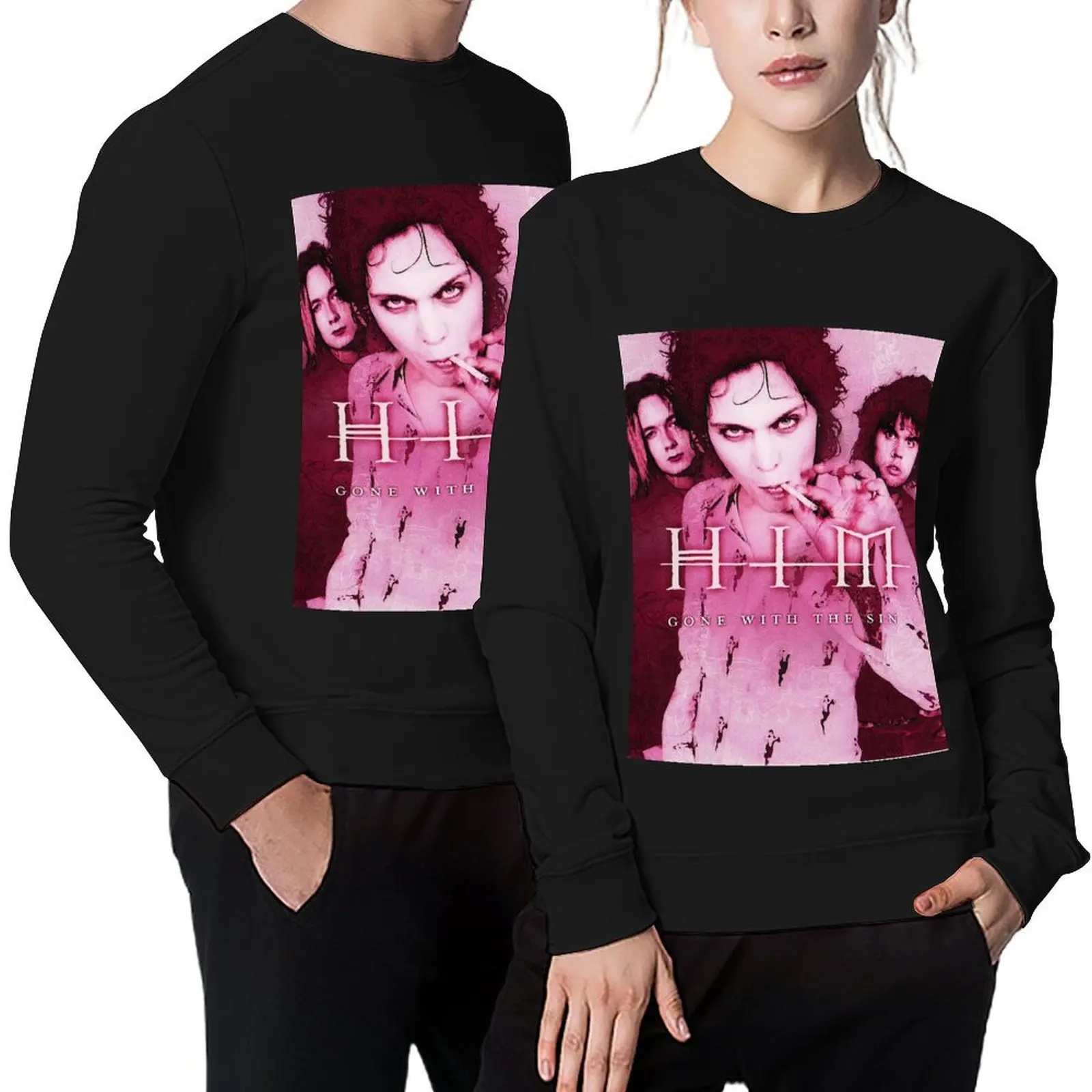 

Him Band Ville Valo Heartagram Gone With The Sin Cover Pullover anime clothing clothes for men hooded sweatshirt