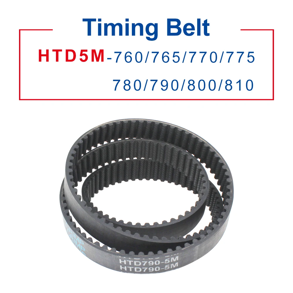 

Rubber Belt HTD5M 760/765/770/775/780/790/800/810 Circle-arc Teeth Transmission Belt Width 15/20/25/30 mm Teeth Pitch 5 mm