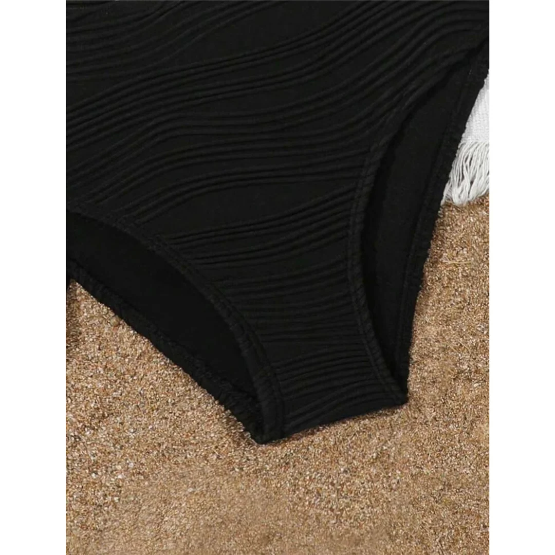 Neu mit Sarong, U-förmiger Bikini mit hoher Taille, Damen-Badeanzug, dreiteiliges Bikini-Set, Badebekleidung, Badeanzug, Schwimmbekleidung V6953 – Detail 17