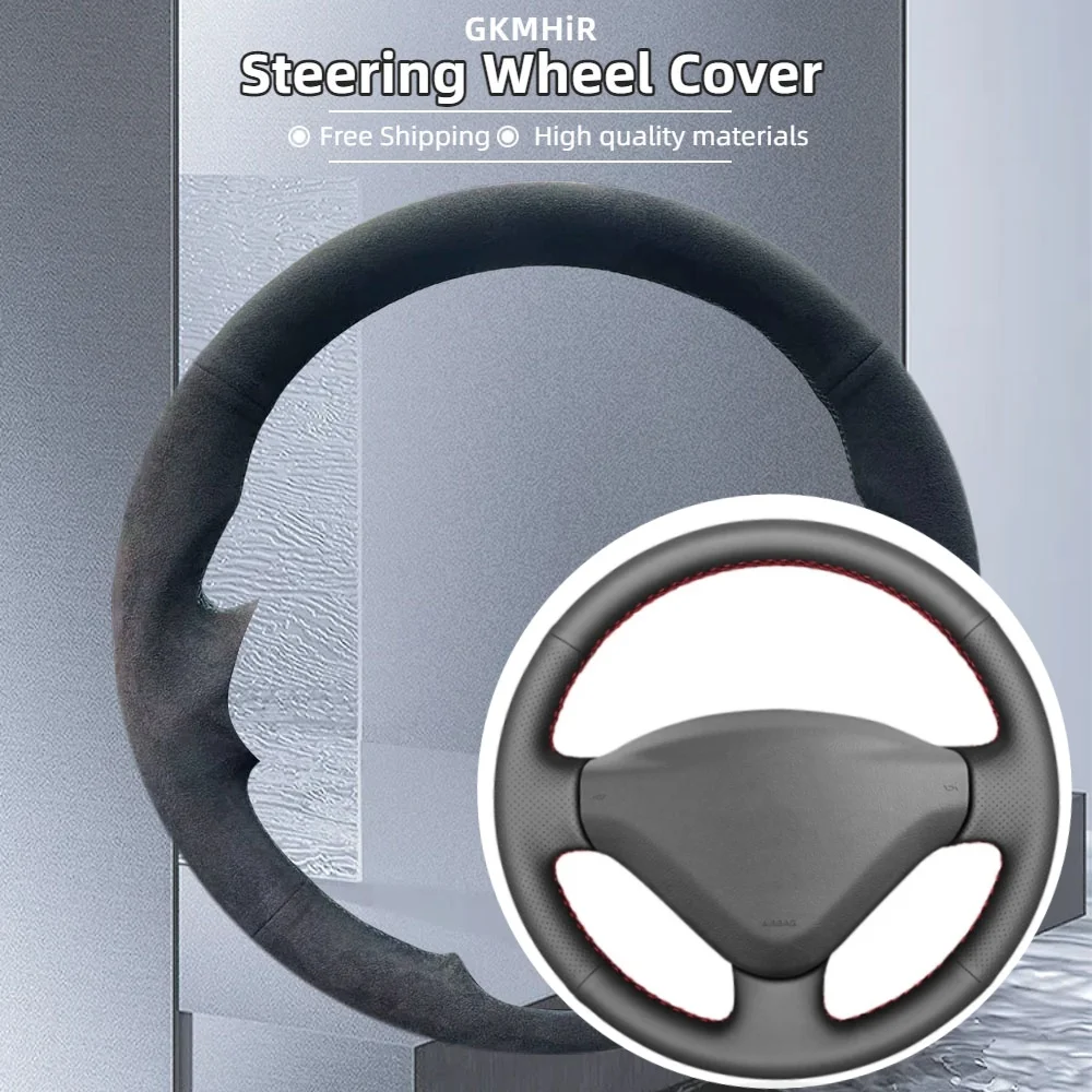 

Чехол на руль автомобиля по индивидуальному заказу для Peugeot 207 Fiat Scudo Expert Partner 2006-2018, замшевые автомобильные аксессуары для ручного шитья