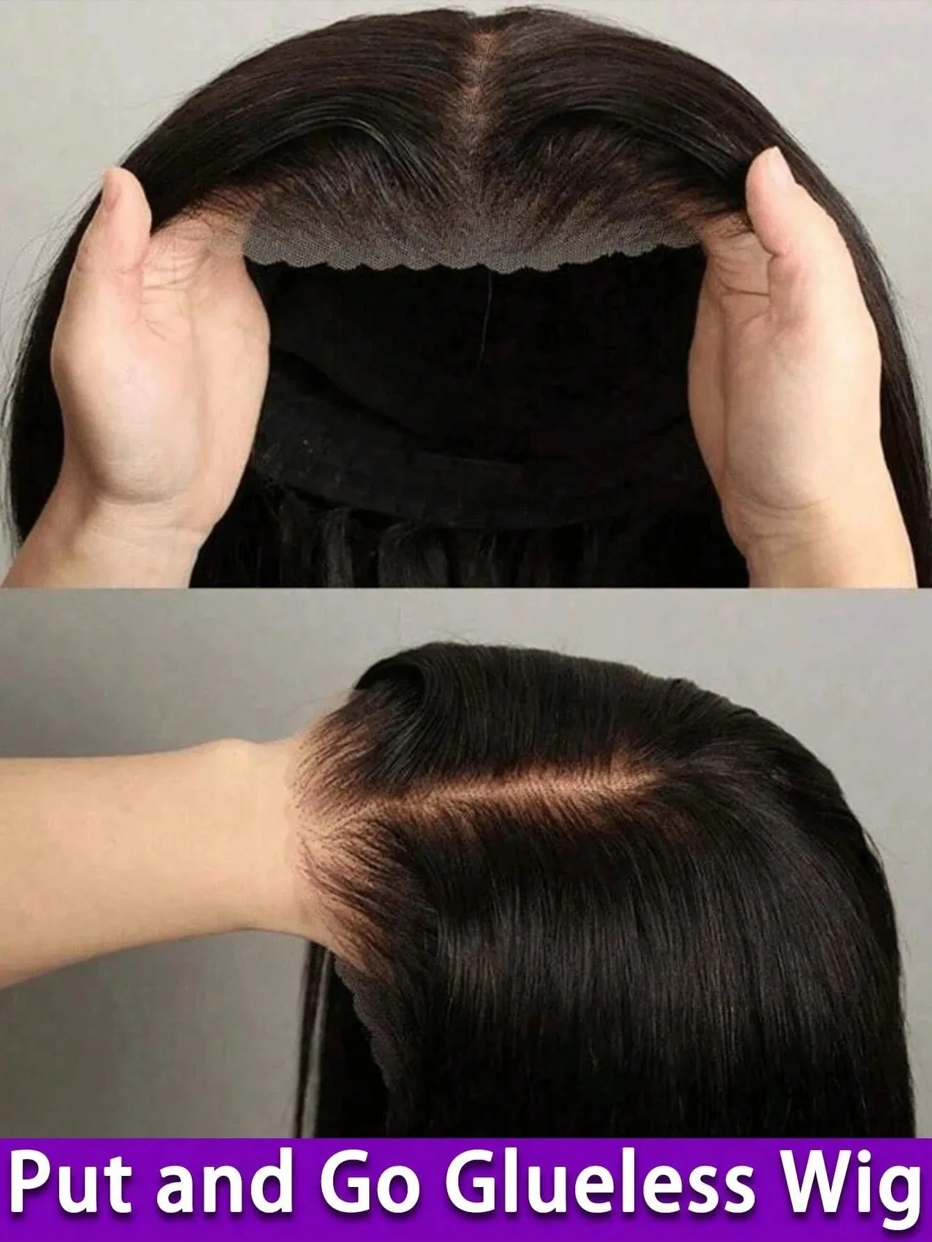 42 Inch 250% Density Glueless Wigs Straight Human Hair 13x6 Lace Front Wigs Pre Cut Straight 7x5 Lace Closure Wigs Ships from US Warehouse For Women Invisible Melt Skin