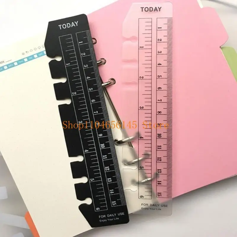 5ASD PVC Separator Regla 6 agujeros papelería funcional papelería