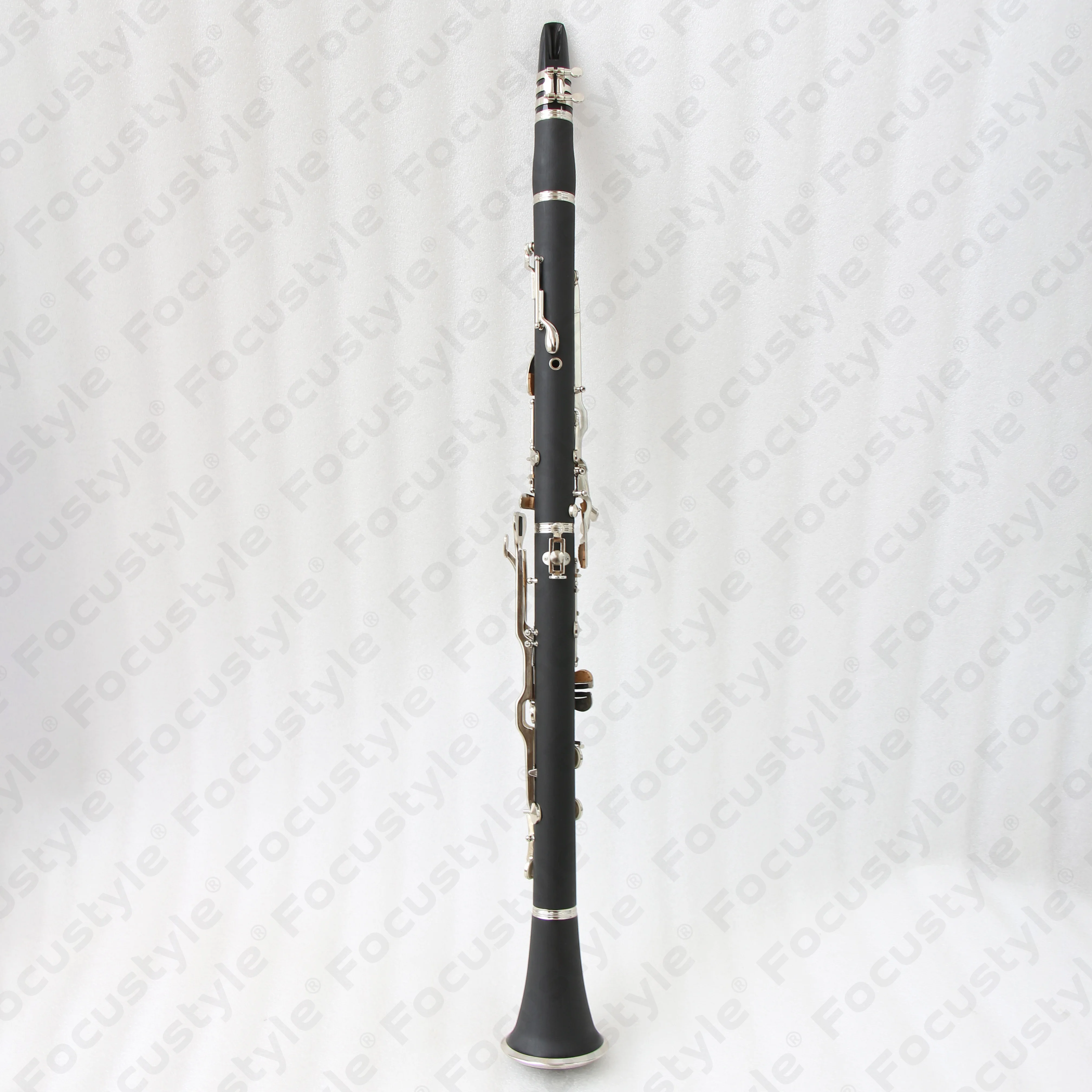 G Tone German System Hard Rubber 17‑Key Clarinet Silver Plated Woodwind Instrument For Band Practice And Performance With Case