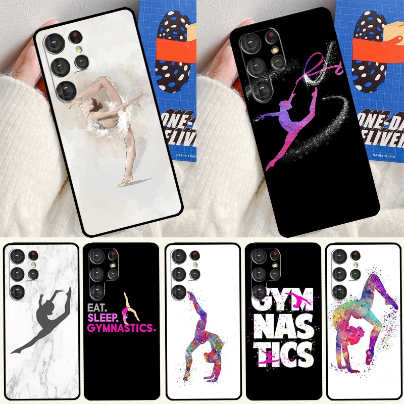 Love Gymnastics Phone Case For Samsung Galaxy S24 Ultra S25 Ultra S9 S10 S20 S21 S22 Plus S23 S24 FE Cover