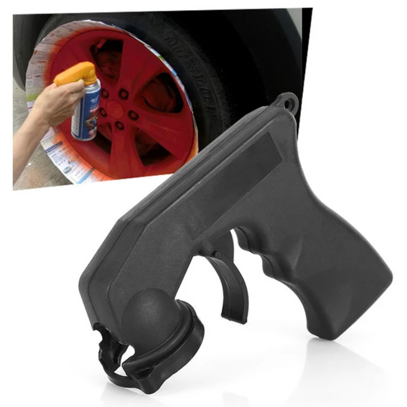 2/1Pcs Spray Adaptor Paint Care Aerosol Spray Gun Handle with Full Grip Trigger Locking Collar Car Maintenance Painting Tool Gun