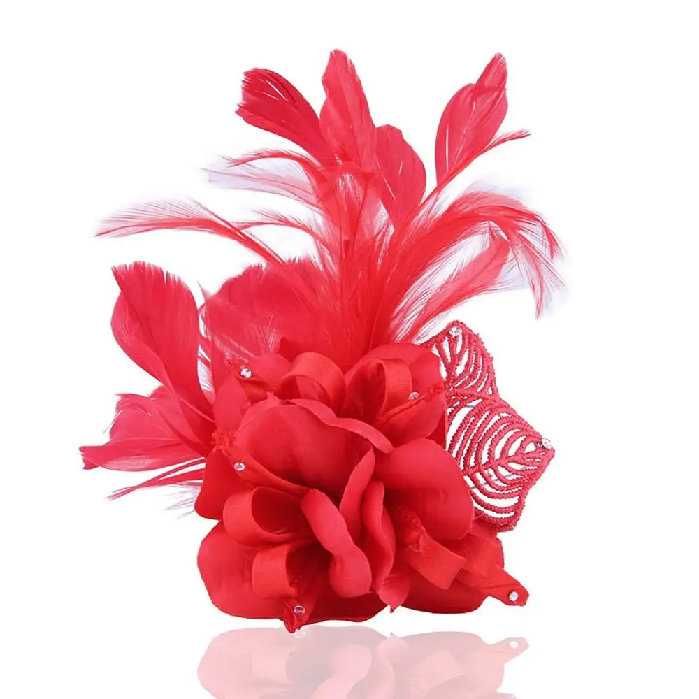 Female Cloth Niche Design Fashion Jewelry Feather Korean Style Brooch Wedding Jewelry Women Flower Brooch Vintage Brooch