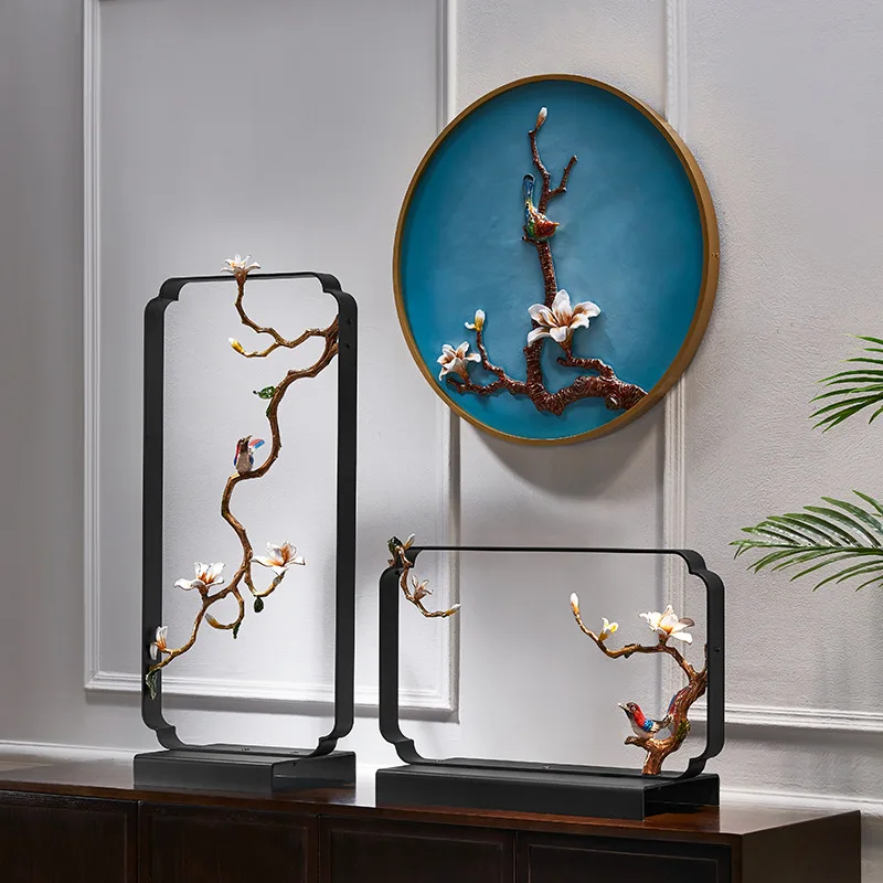 New Chinese style Bogu shelf, study entrance cabinet ornament, high-end atmospheric sofa corner few Chinese decorations