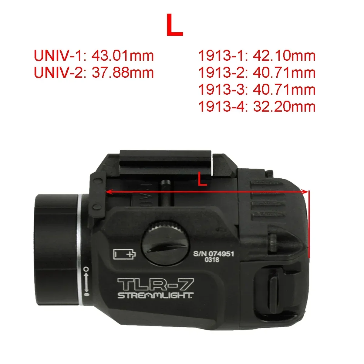 TLR-1 táctico TLR-7 arma linterna Metal 1000 lúmenes TLR7 luz LED estroboscópica 20mm Glock 17 Airsoft Rifle TLR1 Scout antorcha