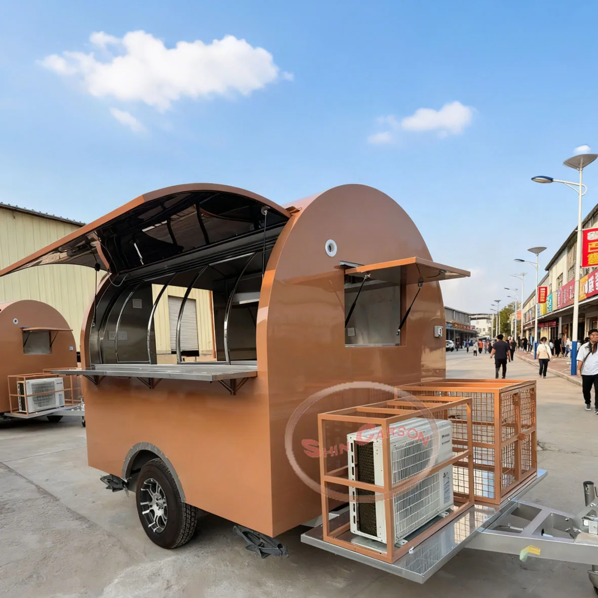 

High-Quality Coffee Food Trailers Fully-Equipped Food Vans Mobile Ice Cream Food Trucks with Full Kitchens at Favorable Price