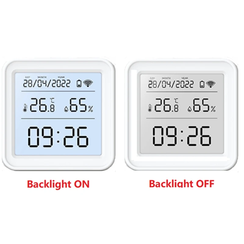 FULL-Tuya WIFI Temperature Humidity Sensor Indoor Hygrometer Thermometer Detector Smart Life Remote Control