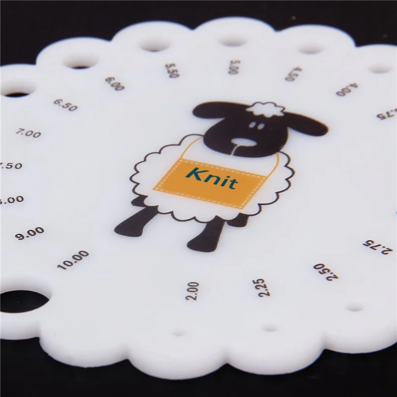 

AA81-4X Knitting Needle Gauge Ruler