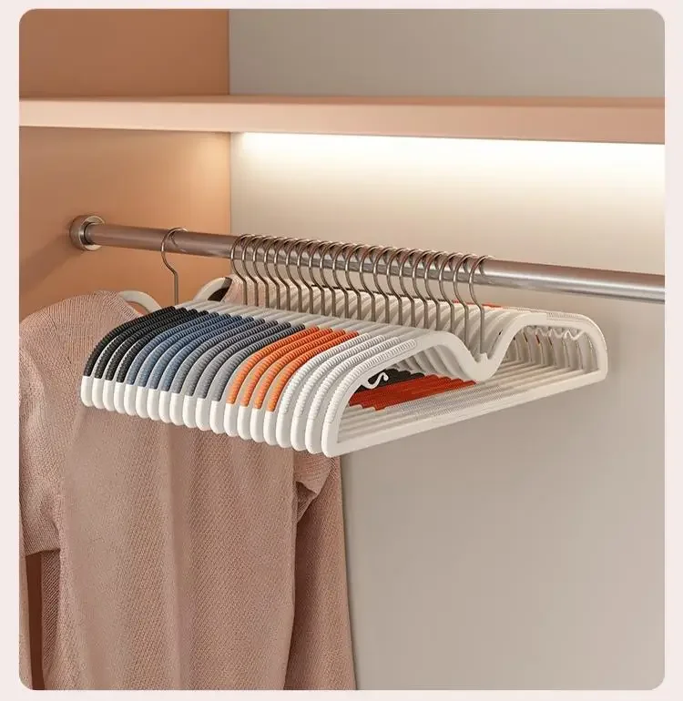 Short Neck Non-slip Clothes Hanger Home Use Space Saving Neck Narrowing Low Hanger Storage High Aesthetic Anti-Shoulder Corner
