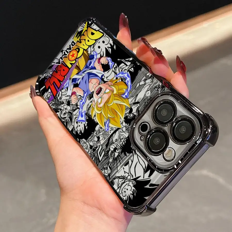 Weiche Handyhülle für iPhone 15 Plus 16 Pro Max 12 17 Air 14 13 11 Dragon Ball Super Saiyajin Son Gohan
