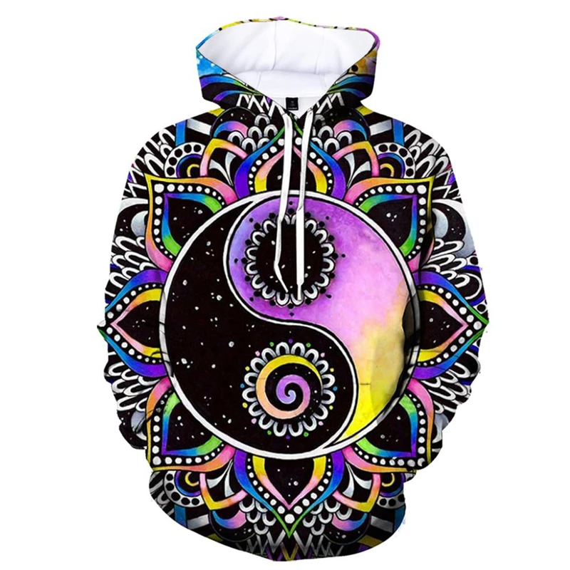 

Retro 3D Print Tai Chi Eight Trigrams Ethnic Hoodie For Men Casual Long Sleeve Hoodies Sweatshirt Women Autumn Spring Pullovers