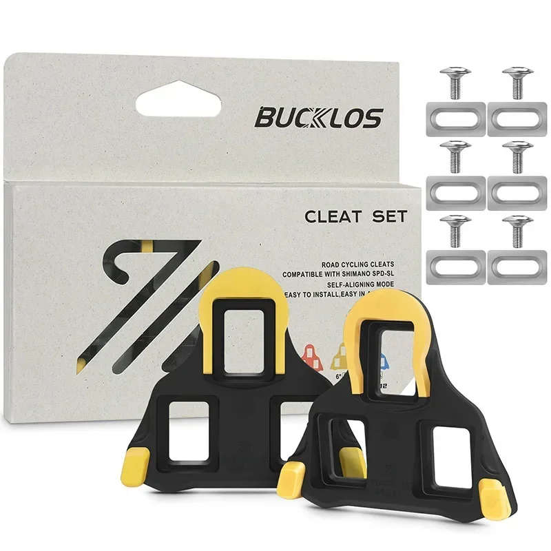 BUCKLOS Fahrradklampe für SPD-SL-System, selbstsichernde Pedalklampe für SPD SL, Rennrad, Pedalklampe, kompatibel mit SH11