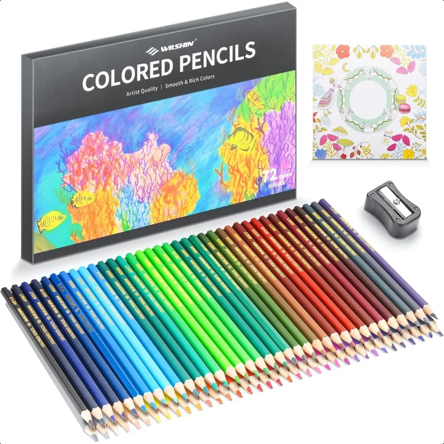 

Colouring Pencils Set 72 Pieces Profional Colouring Pencils for Adults Soft Core Coloring Books Artists Sketching Drawing Penci