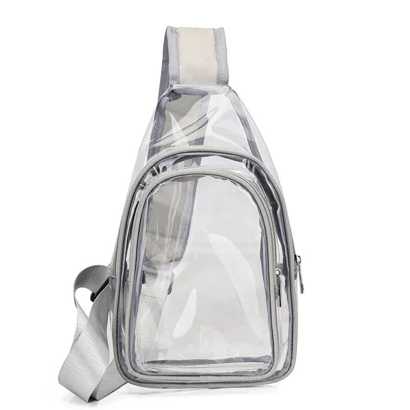 

Zipper Waist Packs Solid Color PVC Versatile 2025 Hot Selling Popular Casual Chest Bag Soft Simple Commuting Crossbody Bag