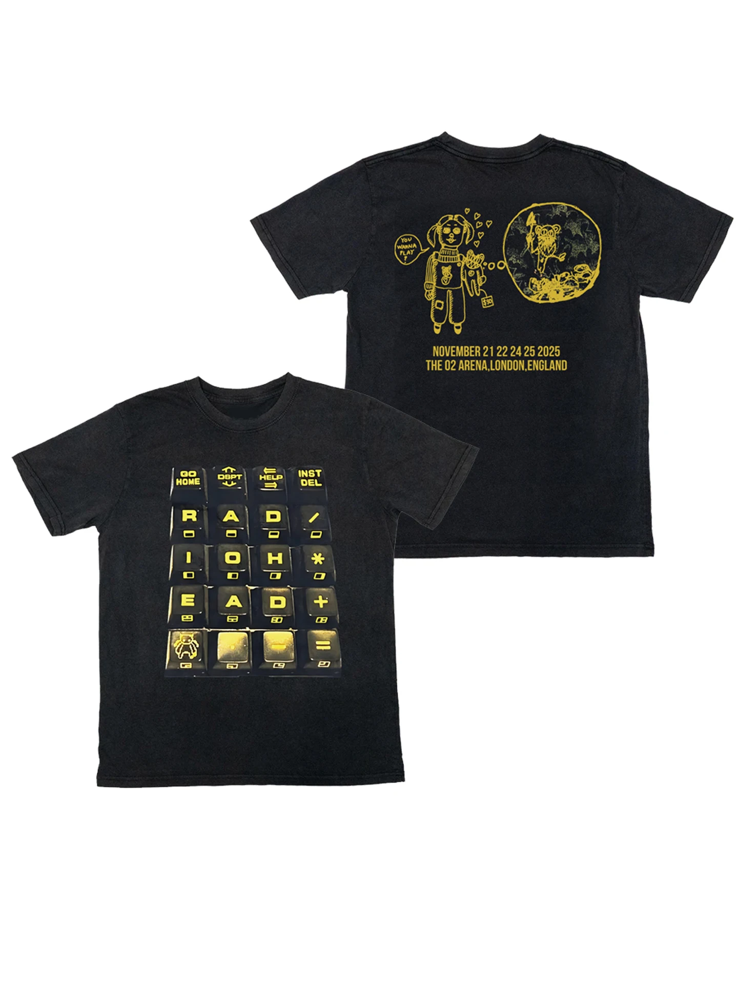 

Мужская футболка Radiohead Bla Tour London Concert Edition с клавиатурой, новинка 2026, универсальный крой, свободная хлопковая футболка с цифровым принтом...