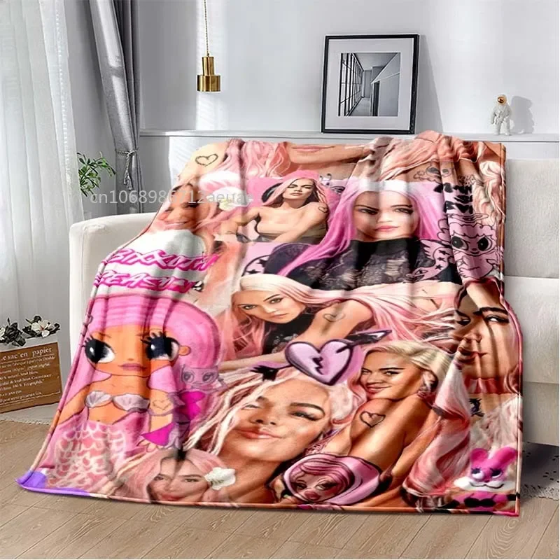 Latin Singer Karol G Manana Series Soft Plush Flannel Blanket Living Room Bedroom Bed Couch Picnic Cover Music Lover